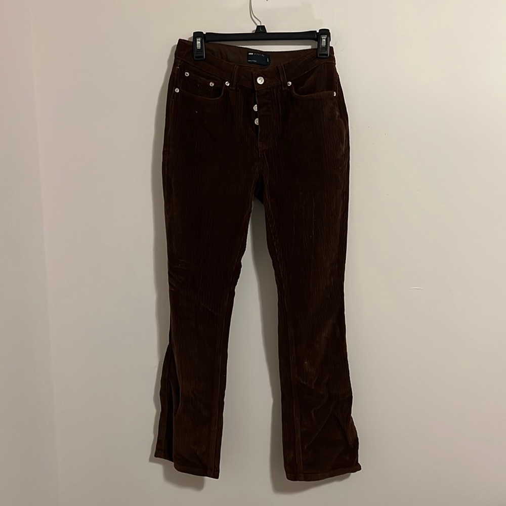 ASOS design low rise corduroy light flare jeans